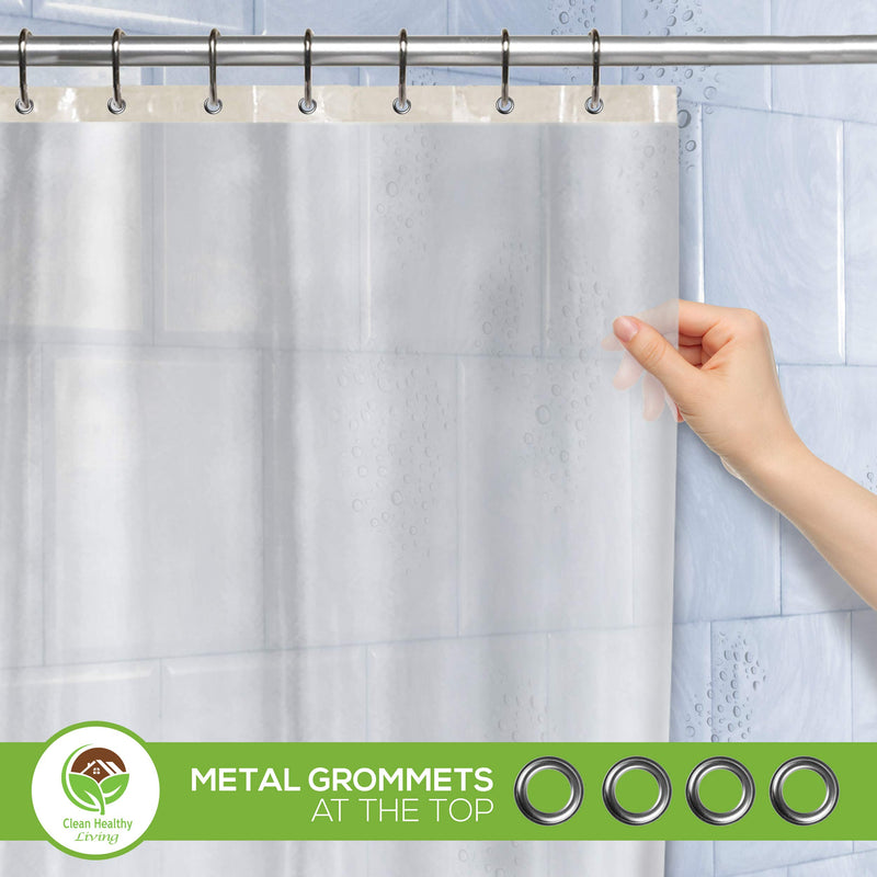 Premium PEVA Frost Shower Curtain Liner with Magnets & Suction Cups - 70 X 71 in. Long - NewNest Australia