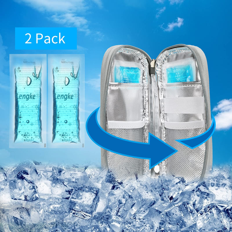 Insulin Cooler Bag with 2 Ice Packs - Diabetic Bag for Diabetic Supplies Keep Supplies Safe and Cold, Diabetes Accessories Pen Cooler Box When Traveling by YOUSHARES (Grey) 01 Grey - NewNest Australia