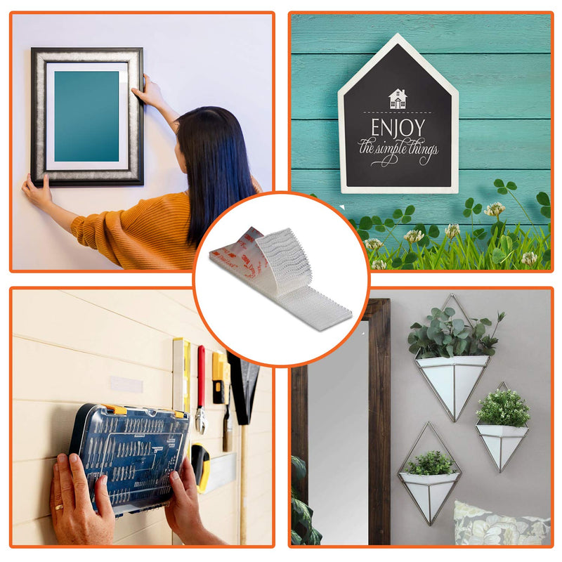 CANOPUS Dual Lock Tape, Strip Tape with Adhesive, Heavy Duty Reclosable Fastener, Mounting Tape, for Hanging Picture Frame, Router, Decoration, Made in USA (0.5in x 10ft) 0.5in x 10ft - NewNest Australia