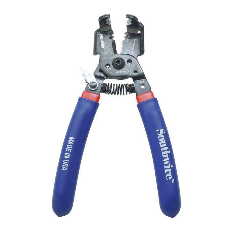 Southwire - 65172140 SNM1214HH-US ROMEX BOXJaw Wire Stripper, Dual Wire Cutter Strips both 12/2 & 14/2 Romex NMB JACKETS and 12 and 14 AWG Solid Wire - NewNest Australia