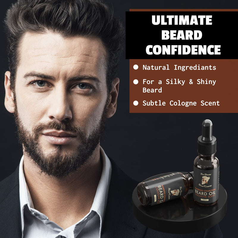 Red-Blooded Cologne Scented Beard Oil for Men - And helps your beard and skin look, feel and smell irresistible - Vegan - NewNest Australia