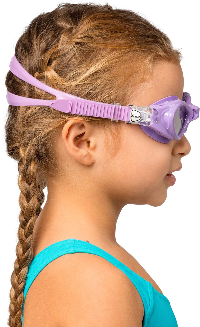 Cressi Young Swim Goggles for Kids Aged 7 to 15- Made of Soft Silicone | King Crab: made in Italy Lilac - NewNest Australia