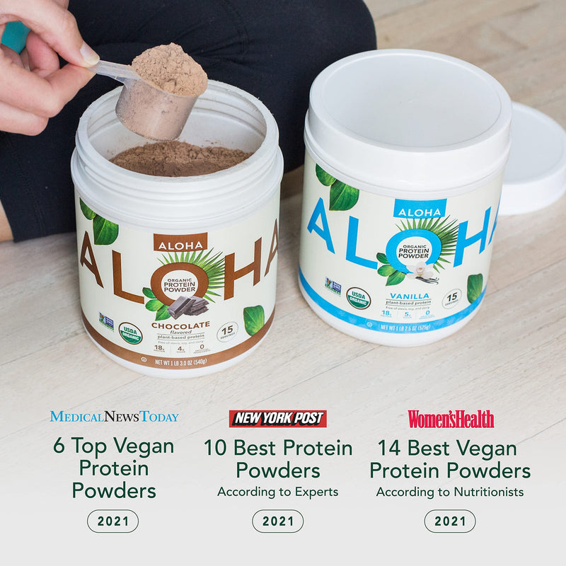 Plant-Based Protein Powder | Organic Chocolate Keto Friendly Vegan Protein with MCT Oil, 19 oz, Makes 15 Shakes, Vegan, Gluten Free, Non-GMO, Stevia Free & Erythritol Free, Soy Free, Dairy Free & Only 4g Sugar - NewNest Australia