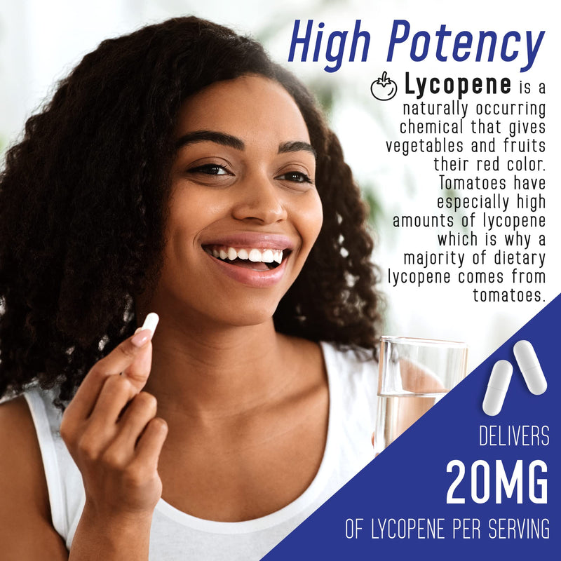 Lycopene 20mg Per Serving - 200 Capsules - Lycopene Supplement - Super Antioxidant which Helps Support Immune System and Prostate Health - NewNest Australia