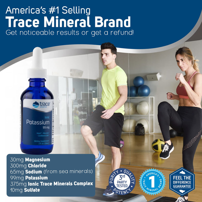 Trace Minerals Research Liquid Ionic Potassium Supplement, 2 Ounce,72 Ionic Trace Minerals, Non-GMO, Healthy Heart, Brain Function 1 - NewNest Australia