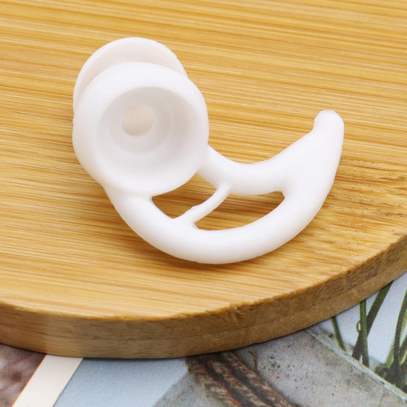 2 Pairs Earplugs Cover Replacement Silicone Soft Ear Hooks Ear Loops In-Ear Earplugs With Wings Non-Slip Compatible With Sony Wf-1000Xm3/Wi-1000X Headphones White - NewNest Australia
