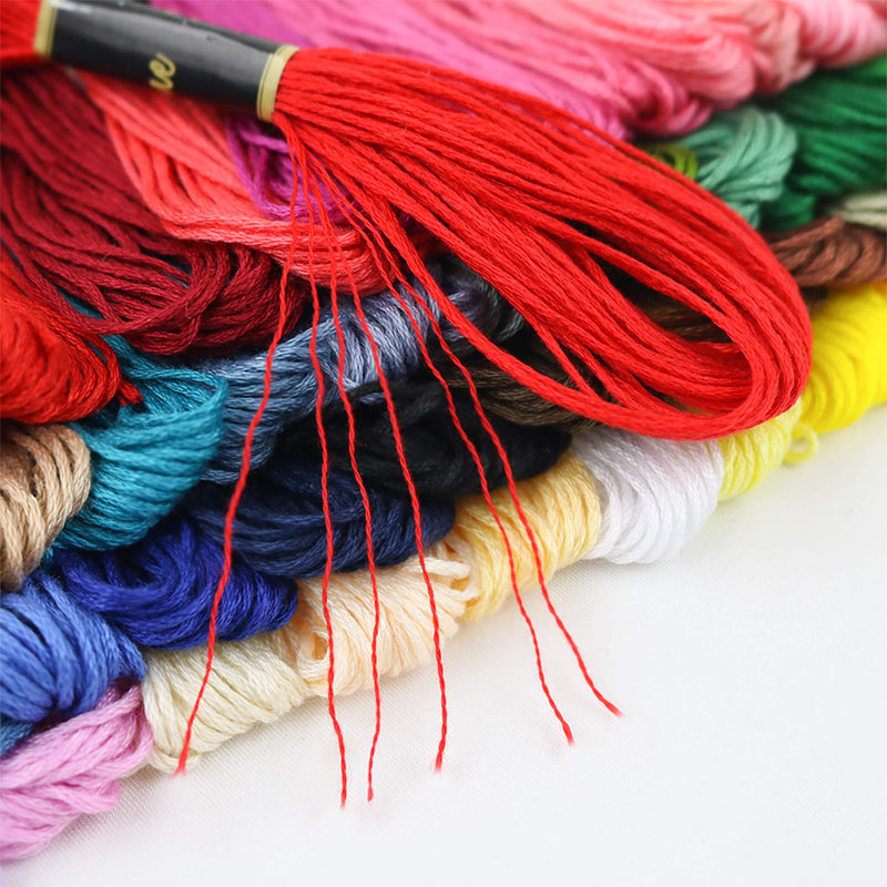 Similane Embroidery Floss 50 Skeins Cross Stitch Thread Rainbow Color Friendship Bracelets Floss Crafts Floss with 12 Pcs Floss Bobbins and 1 Pcs Needle-Threading Tool - NewNest Australia