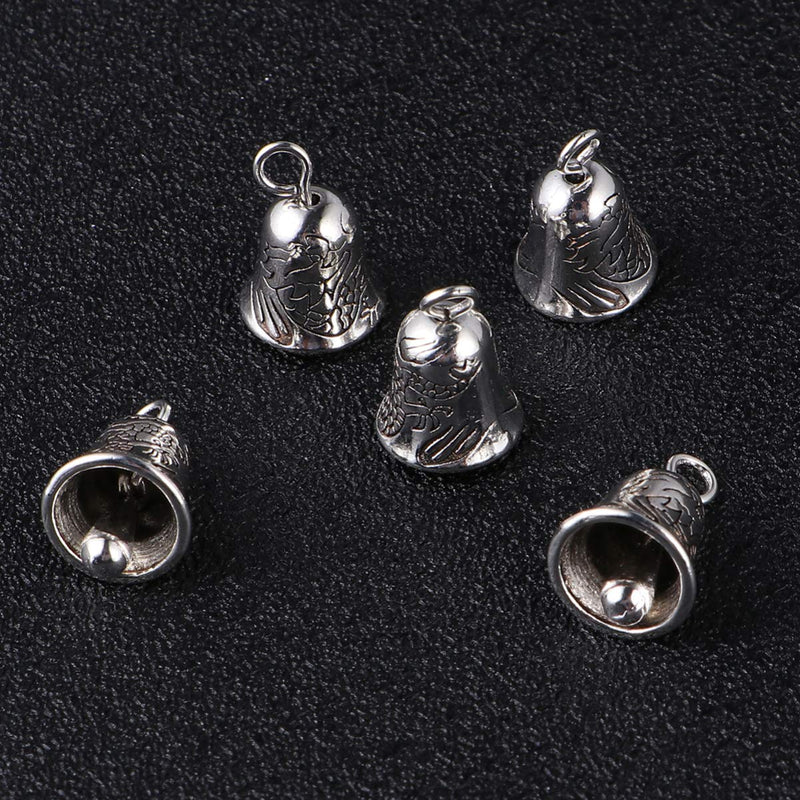 NUOBESTY 20pcs Antique Silver Bells Mini Jingle Bells Charms Handmade Ring Bells Ornaments for Jewelry Baby Shaker Rattle Wind Chime Art Crafts 1.5X1X1CM - NewNest Australia