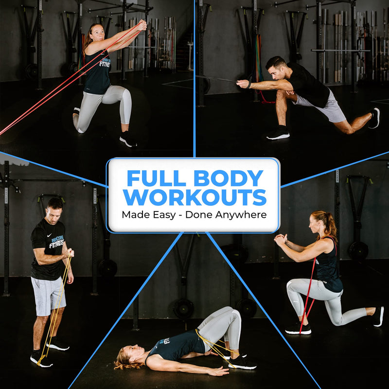 Pull up Resistance Bands Sets - for Strength Power Flexibility Training Pull Up Assist at Home or Gym by Iron Core Fitness. eBooks and Workout Chart Included. 3 Set - Black Red Yellow - NewNest Australia