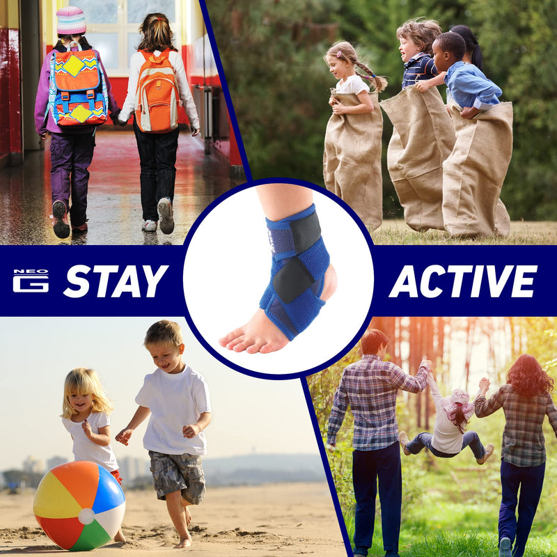 Neo-G Ankle Support for Kids – Child Ankle Brace for Strains, Sprains, Instability, Juvenile Arthritis - Kids Ankle Support for Gymnastics, Sports - Adjustable Compression - Class 1 Medical Device - NewNest Australia