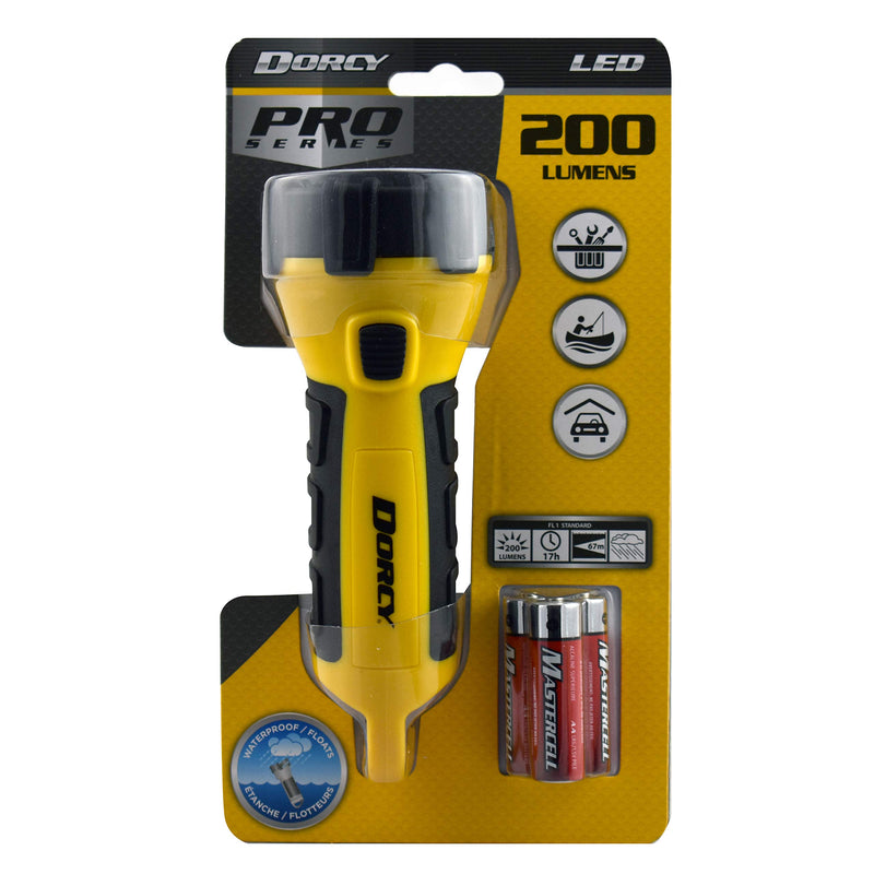 Dorcy 41-2521 Waterproof Battery Powered Floating LED Flashlight with Carabiner Clip, Ideal for Camping and Outdoors,Bright Yellow Bright Yellow - NewNest Australia