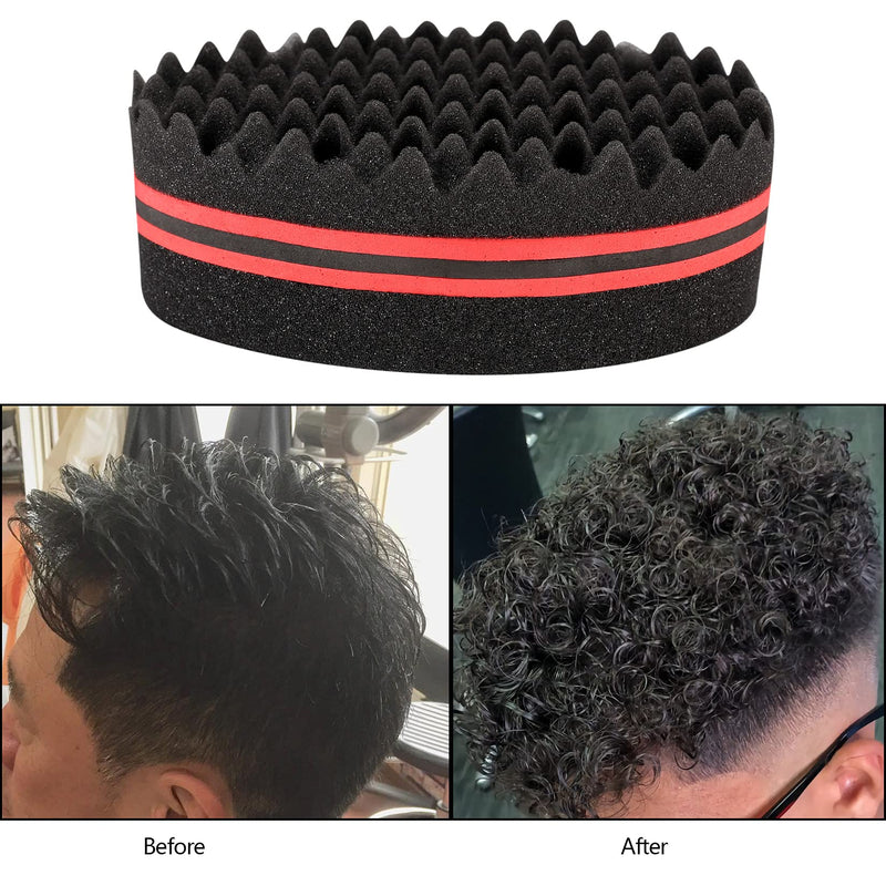4 Pcs Big and Small Holes Hair Sponge Brushes, Afro Coils Hair Curls Brushes, Barbers Wave Hair Twist Sponge Brush, Double Sides Hairbrushes for Twists and Dreads, Home and Barber - NewNest Australia