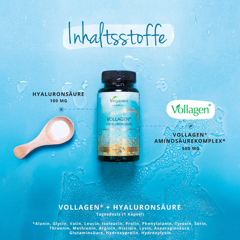 Vegan Collagen Capsules High Dose Unique: Brand Raw Material Vollagen Collagen Vegan With Hyaluronic Acid Laboratory Tested Vegan No Additives German Production Vegavero - NewNest Australia