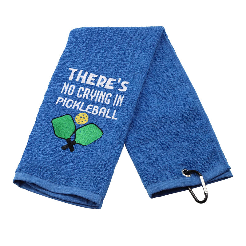 Pickleball Towel There's No Crying in Pickleball Player Embroidered Sports Teem Hand Towel Gift for Pickleball Player (No Crying in Pickleball) - NewNest Australia