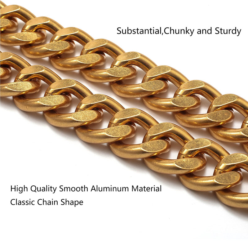 42‘’ Substantial Big Metal Cross-Body Chain Purse Strap Replacement for Mini Wallet,Waist Pack,Chest Bag (Antique Gold, Small) Antique Gold - NewNest Australia