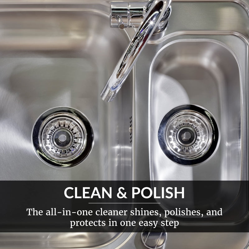 Hope's Perfect Sink Cleaner and Polish, Restorative, Water-Repellant, Removes Stains, Ideal for Brushed Stainless Steel, Cast Iron, Porcelain, Corian, Composite, Acrylic, 8.5 oz 2 Pack Pack of 2 - NewNest Australia