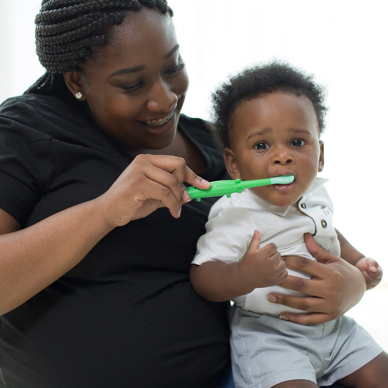 Dr. Brown's Toddler And Baby Toothbrush, Crocodile, Green - NewNest Australia