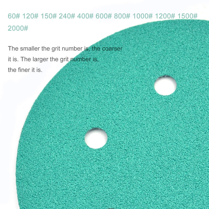 20PCS 6 Inch Sanding Discs Hook and Loop 1000 Grit 6 Hole Green Premium Film-Backed Sanding Paper Dustless Power Random Orbital Sander Sandpaper for Woodworking Auto Wet Dry Polishing Finishing 1000 Grit-20pcs - NewNest Australia