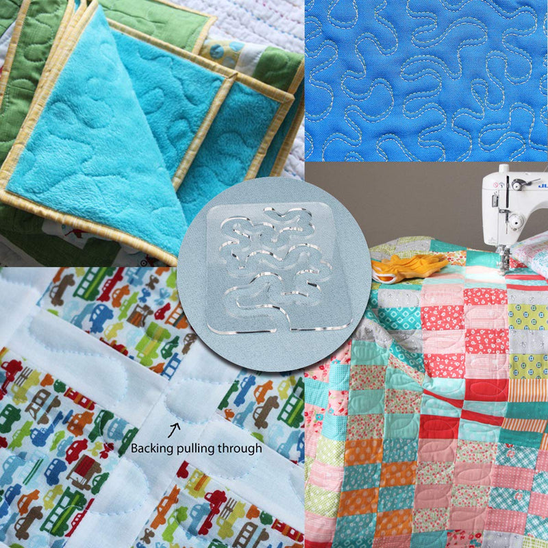 Using Quilting Templates Sewing Machine Domestic Free Motion Quilting Templates Rulers Transparent for A Simple Meander and A Great Secondary Quilting Design - NewNest Australia
