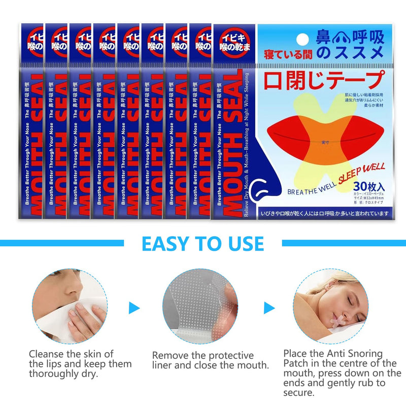 Pack Of 270 Mouth Bands Against Snoring, Gentle Mouth Tape, Mouth Band For Sleeping, Anti-Snoring Mouth Band, Mouth Band For Nose Breathing, Improving Sleep Quality, Less Mouth Breathing - NewNest Australia