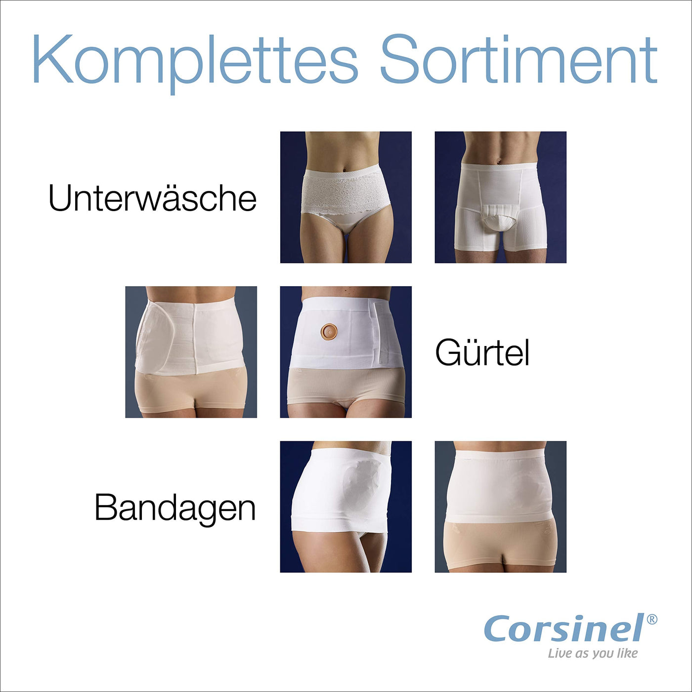 Corsinel Support Underwear High Men'S Briefs For Ostomy & Hernia  ‚Îçdiscreet Men'S Underwear With Maximum Support ‚Îç Suitable For  Umbilical, Scar & Hernia, Reliable Protection & Support, White