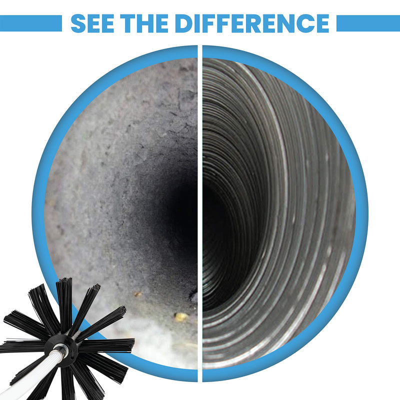 Dryer Vent Cleaner Kit -(20-Feet) Innovative Lint Remover Reusable Strong Nylon| Flexible Lint Brush with Drill Attachment for Faster Cleaning - NewNest Australia