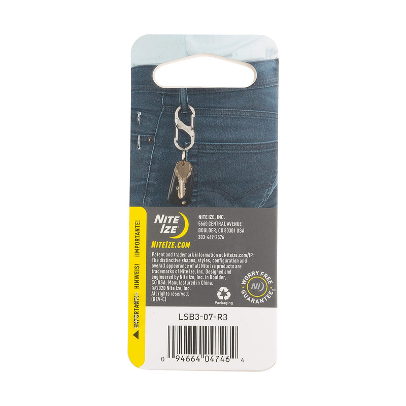 NewNest Australia - Nite Ize LSB3-07-R3 S-Biner SlideLock Stainless Steel Dual Locking Carabiner, Size #3, Spectrum 