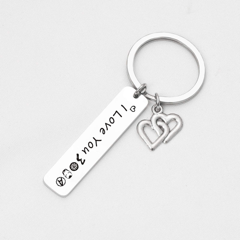 Boyfriend Gift Comic Movie Gift Daughter Keychain Father Gift Dad Keychain I Love You 3000 Jewelry for Dad Gift Daughter Gift Sister Gift Mom Gift I Love You 3000 Keychain (I Love You 3000 Keyring) I Love You 3000 Keyring - NewNest Australia