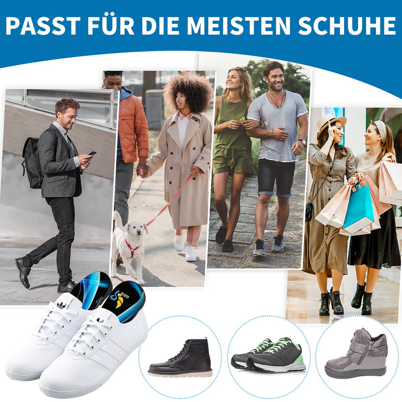 Plantar Fasciitis QBK 3/4 Insoles Sports Flat Foot Orthopedic Insoles Shoes for Heel Spurs Women and Men Achilles Tendonitis Pain Relief, M - NewNest Australia