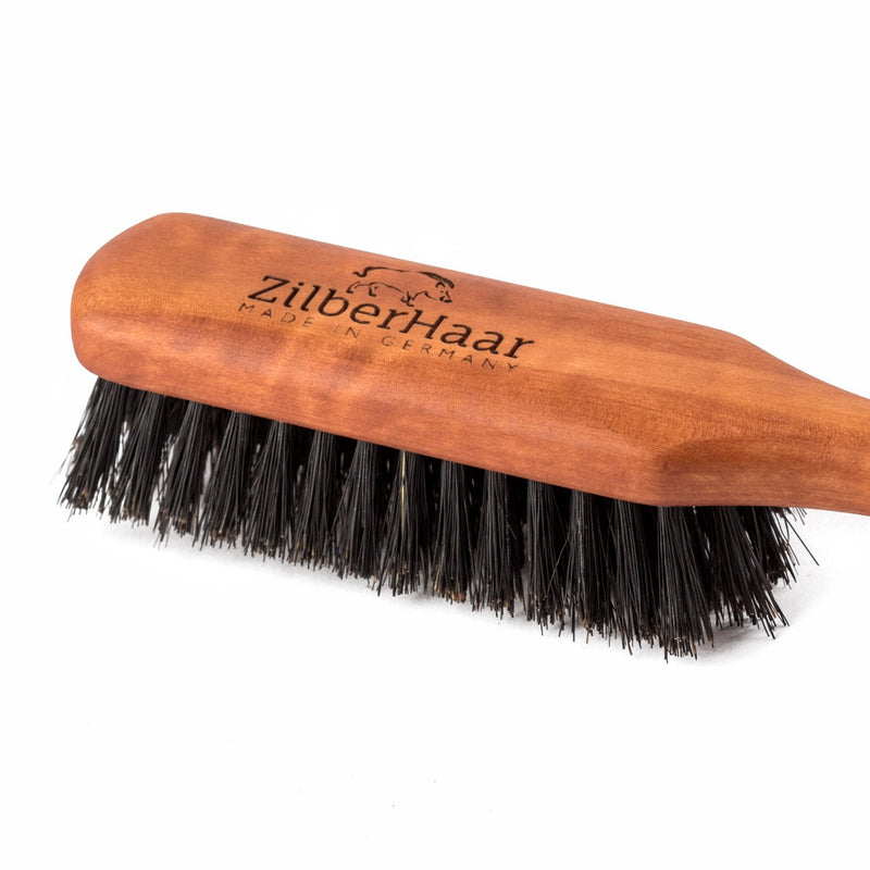 Zilberhaar Beard Brush (Soft Bristles) | 100% wild boar bristles with pear wood | Works With All Beard Balms & Oils | Made in Germany - NewNest Australia