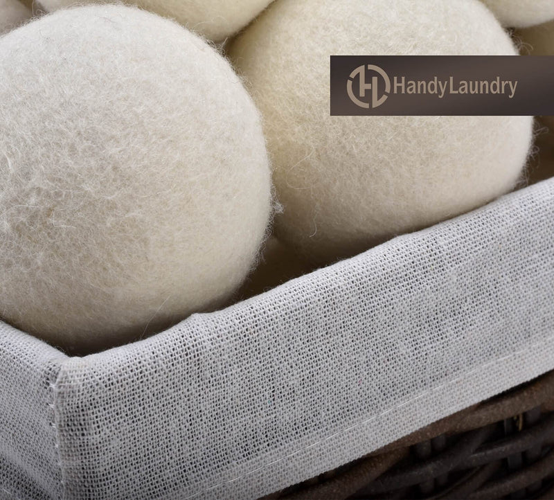Wool Dryer Balls - Natural Fabric Softener, Reusable, Reduces Clothing Wrinkles and Saves Drying Time. The Large Dryer Ball is a Better Alternative to Plastic Balls and Liquid Softener. (Pack of 6) - NewNest Australia