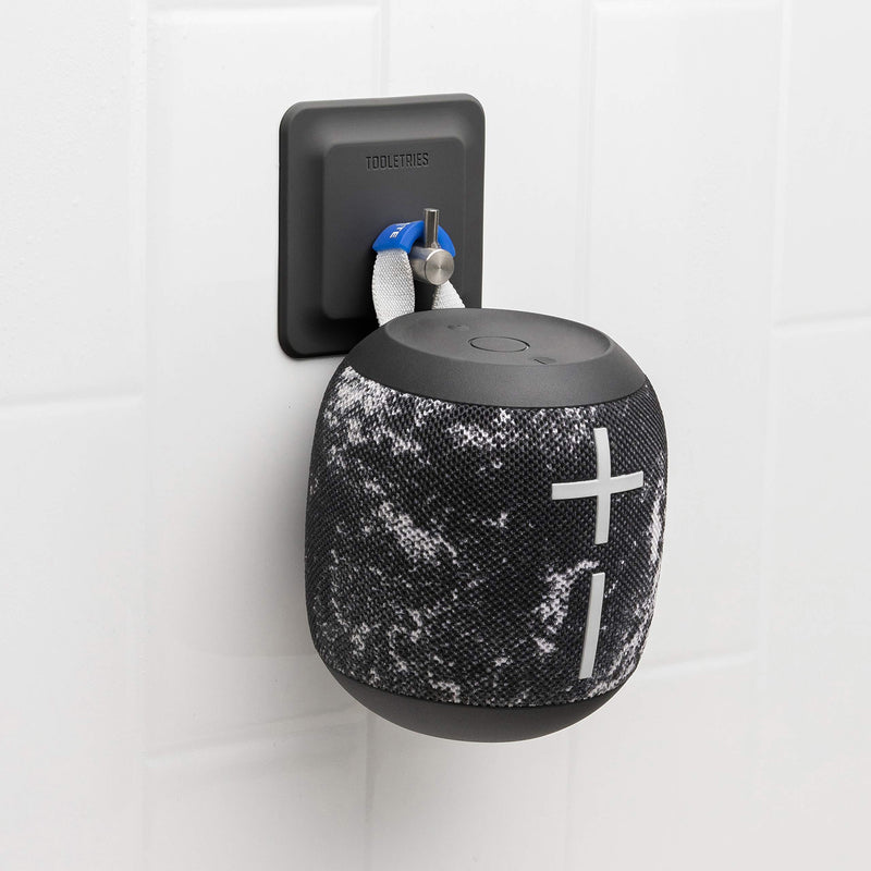 NewNest Australia - Tooletries - The Arnold Reusable Hook 2 Pack Silicone Waterproof Removable and Reusable Shower Hooks. Bathroom Storage for Towel, loofah, Brush, Robe (Charcoal) Charcoal 