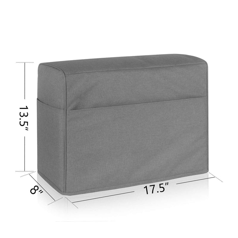 Luxja Dust Cover for Sewing Machine, Sewing Machine Cover with Pockets for Extra Accessories (Compatible with Brother and Singer), Gray - NewNest Australia