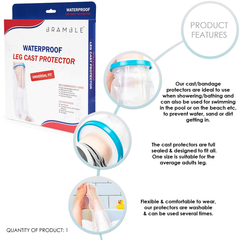 Bramble - Waterproof cast protection (leg), shower protection made of silicone for bath & shower - 102cm long - NewNest Australia