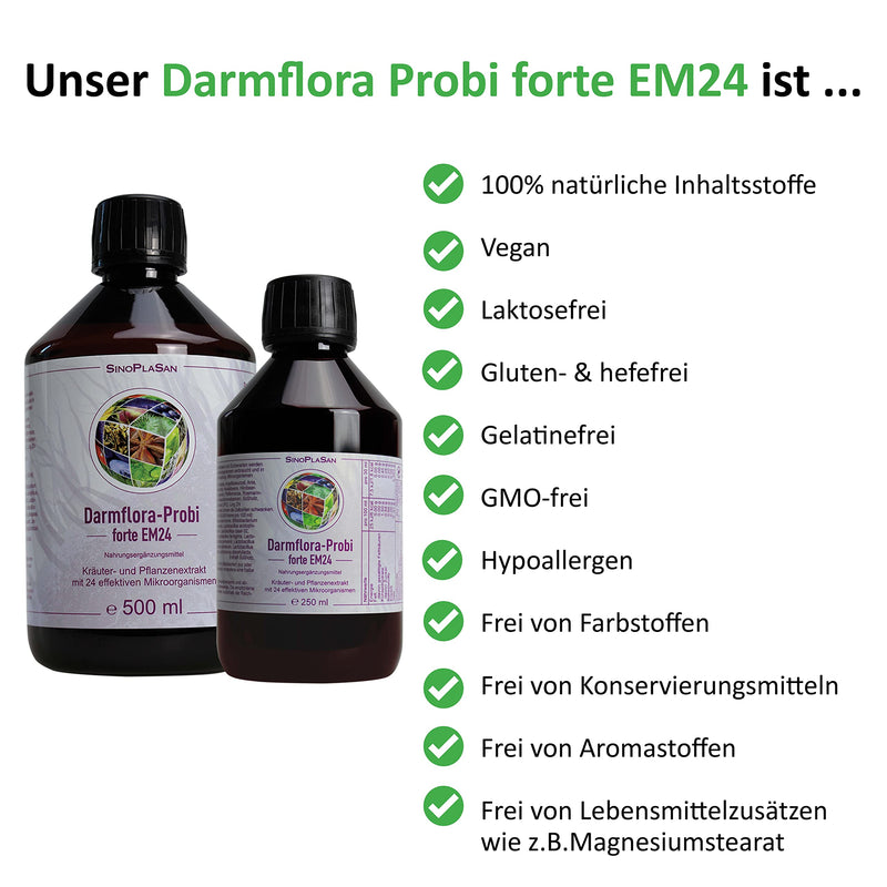 Intestinal flora-Probi forte EM24, 24 live bacterial strains, 30 billion CFU, immediately colony-forming, LIQUID, 500 ml… - NewNest Australia