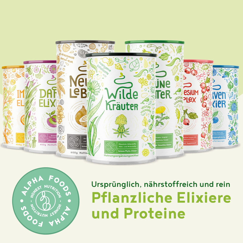 Wild Herbs Nutrient-Rich Phyto-Elixir With Medicinal Herbs, Adaptogens, Algae, Roots And Flowers With Ashwagandha, Opc, Nettle, Dairy Thistle, Chlorella, Yarrow - NewNest Australia