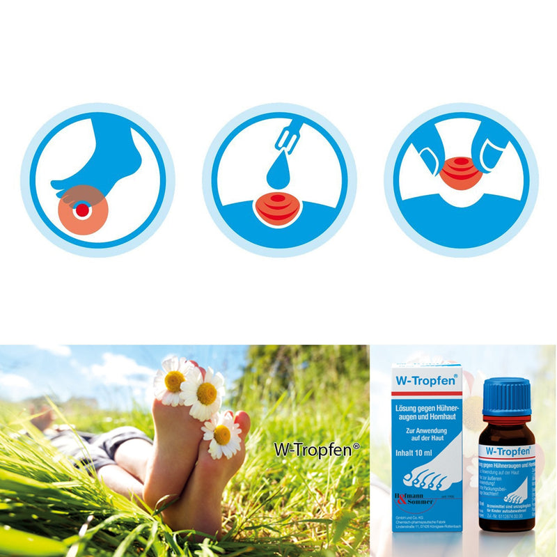 W-Drops double pack 20 ml (2 x 10 ml), solution against corns and calluses - NewNest Australia