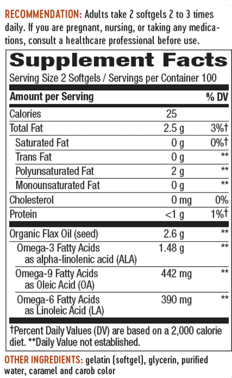 Nature's Way Flax Oil 1300mg, 200 Softgels - NewNest Australia