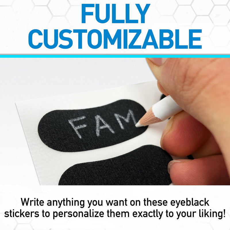 Franklin Sports Eye Black Stickers for Kids - Customizable Lettering Baseball and Football Eye Black Stickers - White Pencil Included - Includes 24 Pairs - NewNest Australia