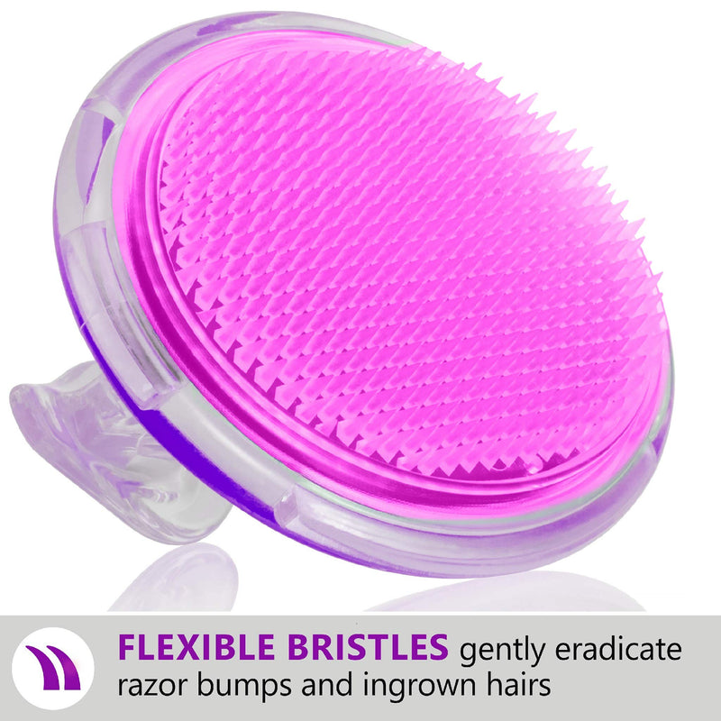 Exfoliating Brush For Razor Bumps and Ingrown Hair Treatment, Silicone Face Scrubbers, Face and Body Exfoliator Set - Perfect for Dry Brushing, by Dylonic - NewNest Australia