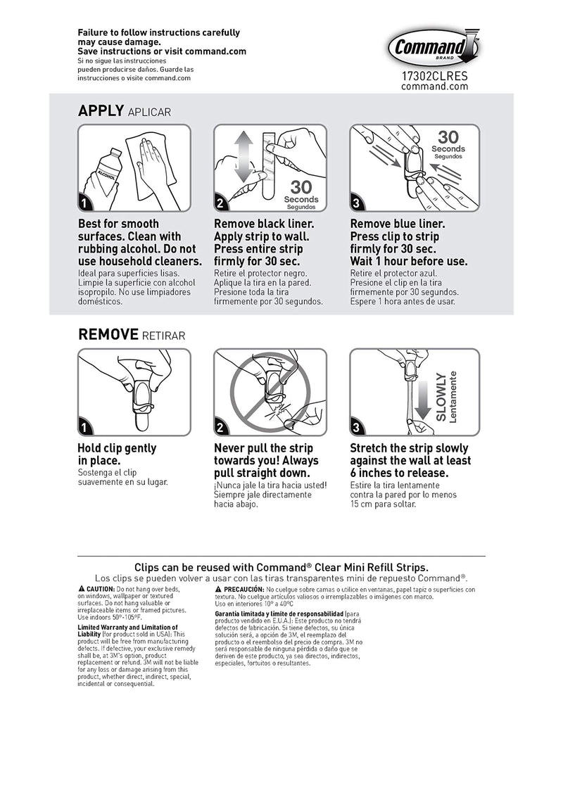 Command Cord Clips, Small, Clear, 8-Clips (17302CLRES), Organize Damage-Free 8 Clips - NewNest Australia