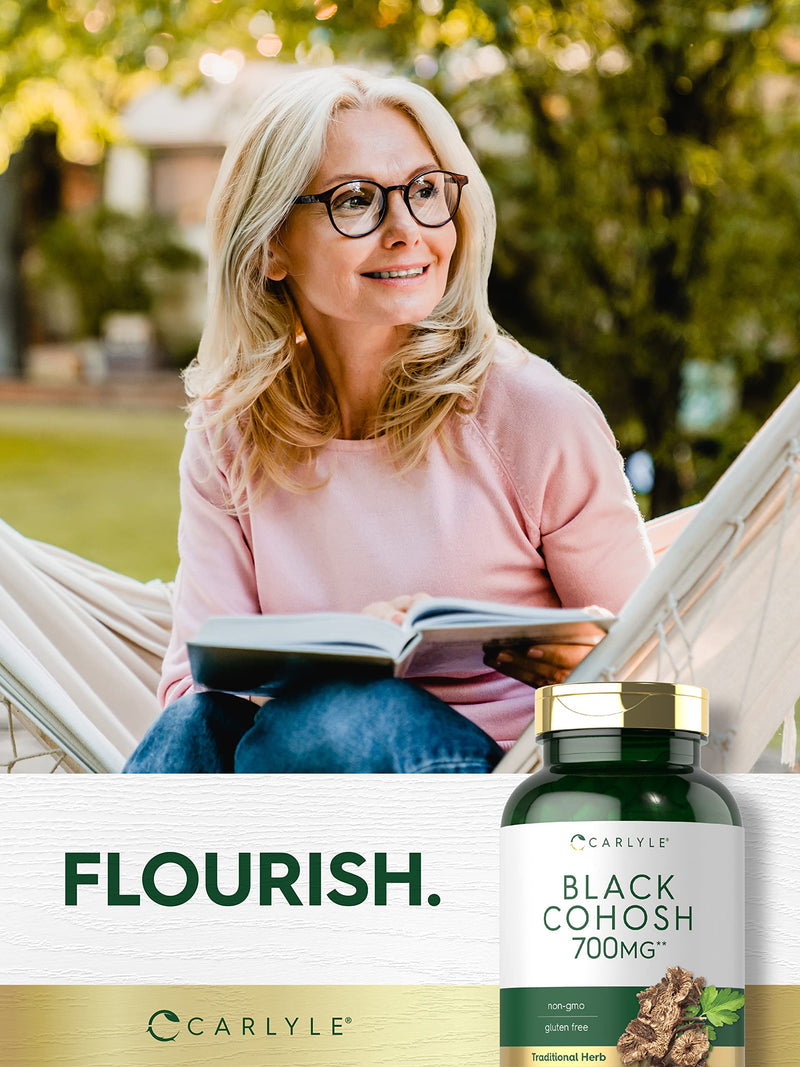 Black Cohosh Capsules | 700mg | 300 Count | Non-GMO, and Gluten Free Formula | Black Cohosh Root Extract Supplement | by Carlyle - NewNest Australia