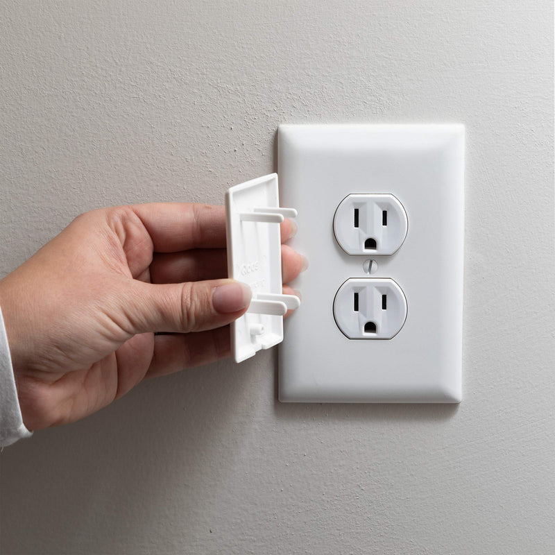 Qdos StayPut Double Outlet Plug Cover - One Plug Covers both Outlets! - Secure Fit and Beveled Edges Prevent Small Fingers from Removing Unlike Inferior Products| Fits All Outlets | 6 pack | White 6 Pack - Double Outlet Cover - White - NewNest Australia