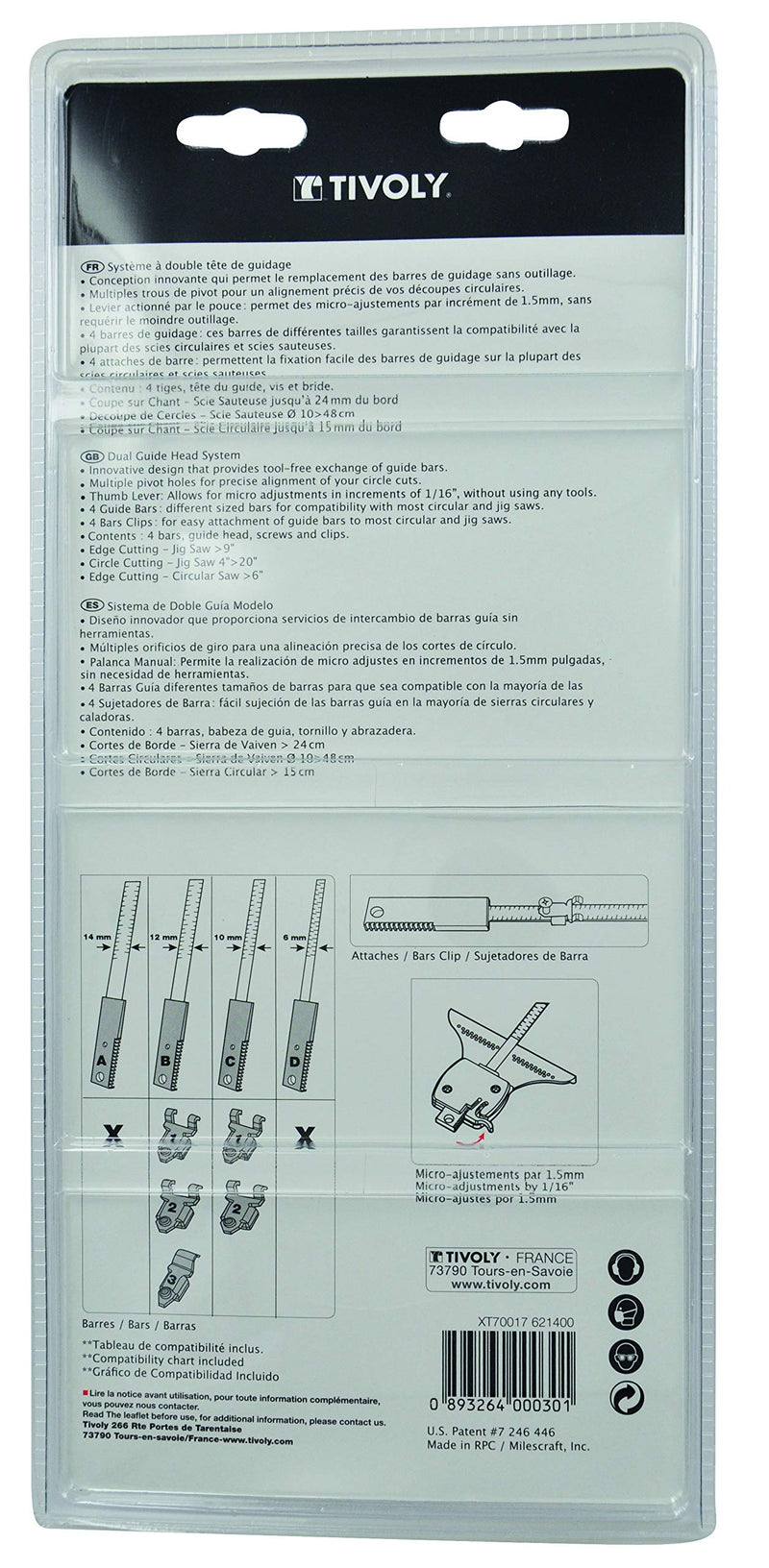 Milescraft 14000713 Saw Guide for Circular and Jig Saws Silver - NewNest Australia