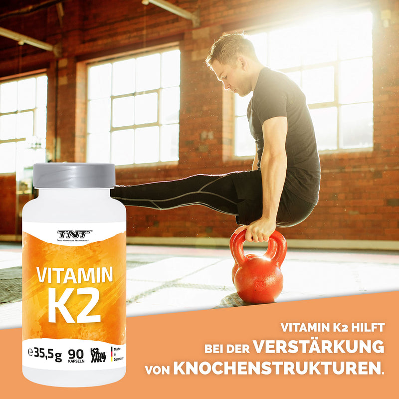 TNT Vitamin K2 (90 high-dose capsules) • High-quality MK-7 form of Kappa • Laboratory-tested quality • High-dose K2 vitamin • 100% vegan • Made in Germany - NewNest Australia