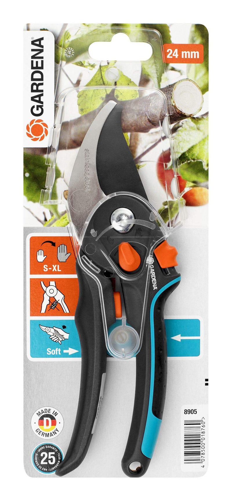 Gardena 8905 Bypass Pruner Max Ø: 24mm, Comfort, Adjustable S-XL - NewNest Australia