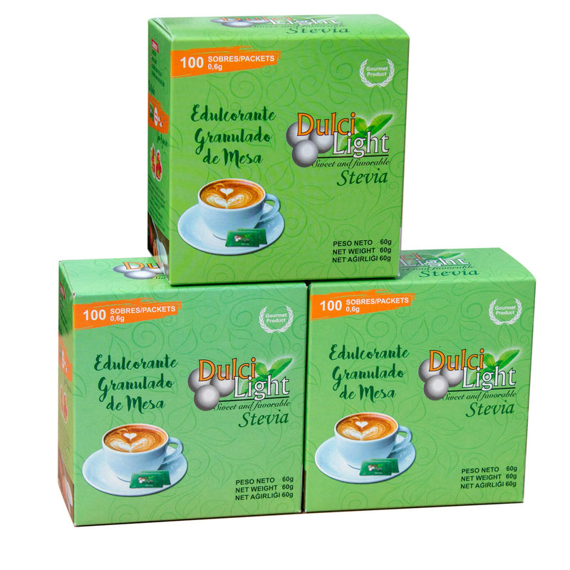 ‚édulci Light Dulce Y Favorable Stevia Sweetener Sticks 3X 100 Pieces, Individually Packaged, Low-Calorie Sweetener For Drinks And Food, Natural Sugar Substitute - NewNest Australia