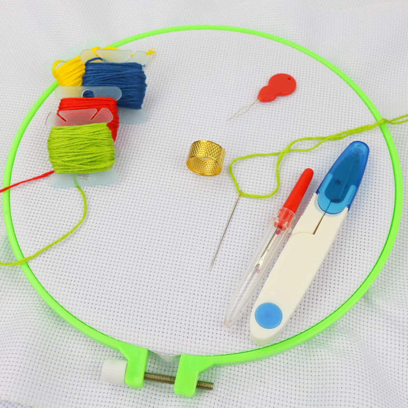 Similane 6 Pieces Embroidery Hoops, Plastic Circle Cross Stitch Hoop Ring 3.4 inch to 10.2 inch (Multicolor) for Embroidery and Cross Stitch - NewNest Australia