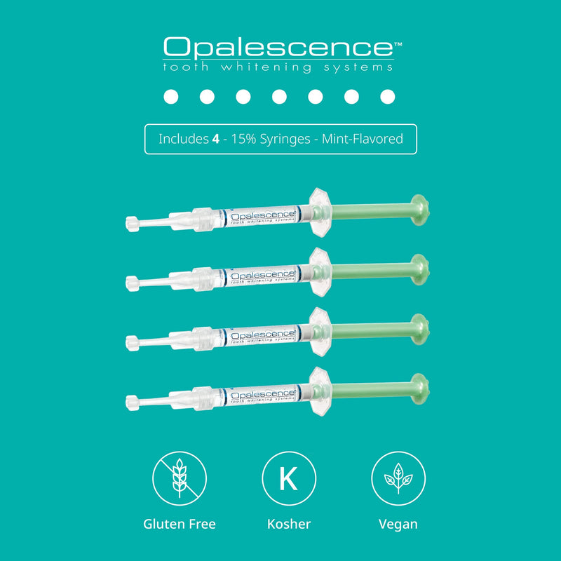 Opalescence at Home Teeth Whitening - Teeth Whitening Gel Syringes - 4 Pack of 15% Syringes - Mint 1 Count (Pack of 4) - NewNest Australia