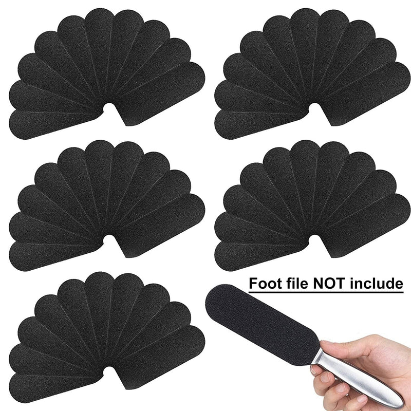 Kalolary 50 PCS Foot Files Reusable Stainless Steel Foot File Callus Remover Professional Abrasive Feet Rasp Foot Refill Pads Pedicure Sandpapers Replacement - NewNest Australia